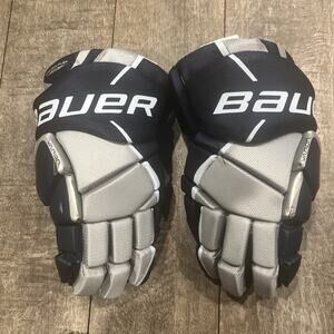 Bauer Vapor X Lite Ice Hockey Gloves Blue/Gray 14# / 36 Excellent Condition